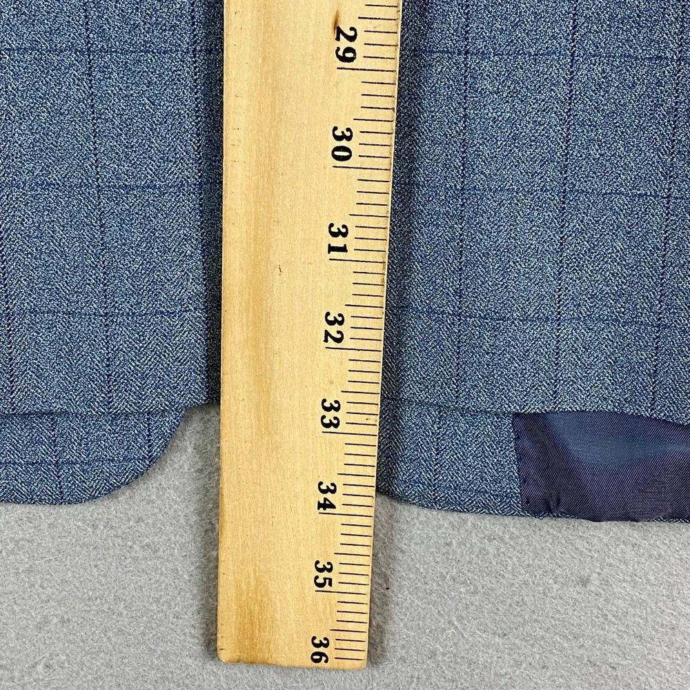 LRL Ralph Lauren Sport Coat Mens 44L Long Wool silk Plaid Blazer $295 NEW